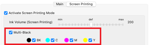 Screen printing multi black PrintFab 3